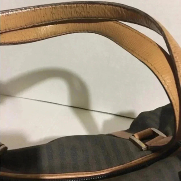 Fendi vintage Roma brown black strip satchel handbag - Picture 6 of 12